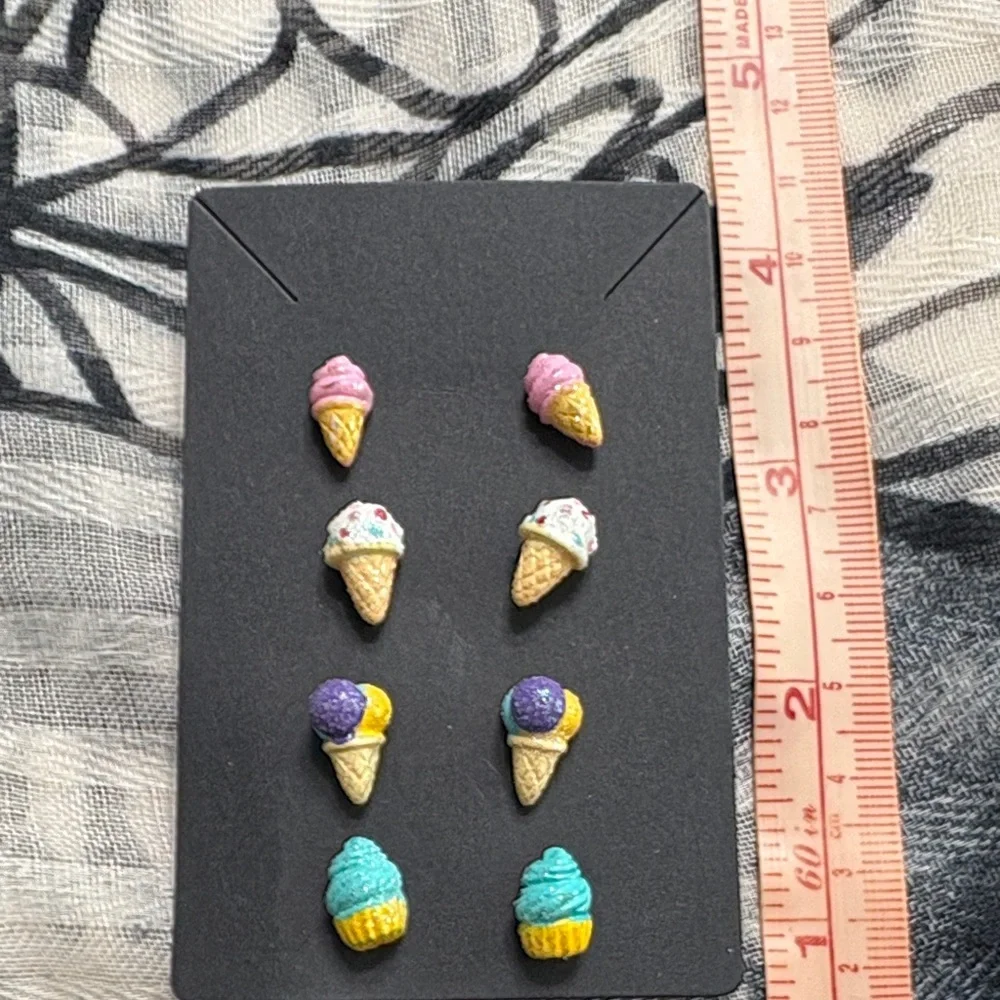 đź–¤Charming Ice Cream Cone Earrings for Kidsđź–¤ - Picture 1 of 1